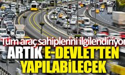 Tüm araç sahiplerini ilgilendiriyor! Artık e-Devlet'ten yapılabilecek