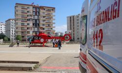 Diyarbakır'da ambulans helikopter yüksekten düşen 8 yaşındaki çocuk için havalandı