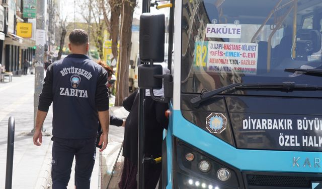 Diyarbakır'da zabıta ekipleri toplu taşıma araçlarını denetledi
