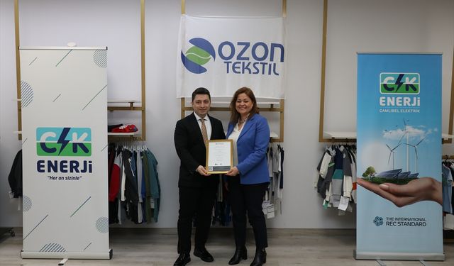 Ozon Tekstil, CK Enerji Çamlıbel Elektrik aracılığıyla aldığı I-REC sertifikasını yeniledi