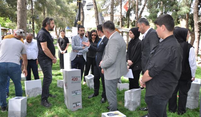 Mardin'de "Gazze" konulu enstalasyon sergisi açıldı