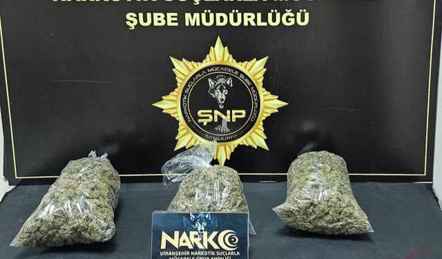 Şanlıurfa’da 2 kilo 950 gram skunk maddesi ele geçirildi