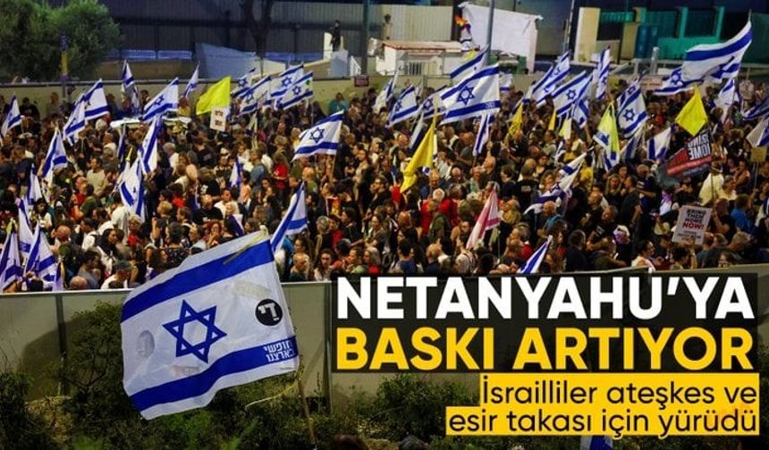 İsraillilerin protestoları sürüyor: Anlaşma için Tel Aviv'den Kudüs'e yürüdüler